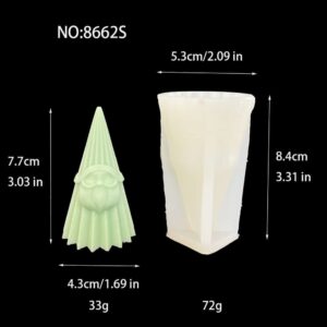 Santa Claus Aromatherapy Candle Silicone Mold Diy Handmade Christmas Gift Expanding Stone Grinding Tool 8662s