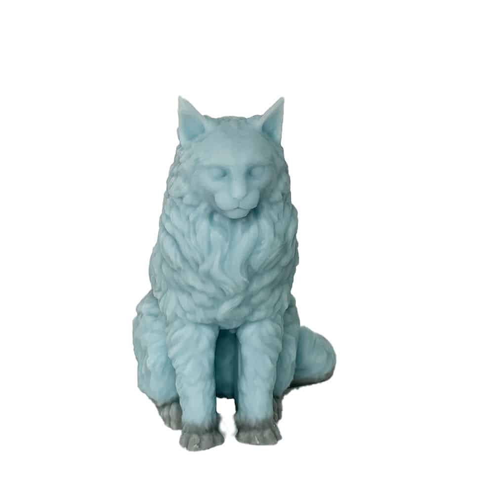 Maine Cat Candle Silicone Mold Animal Decoration Gypsum Aromatherapy Sitting Big Tail Cat Mold 8611 - candle mold - 6