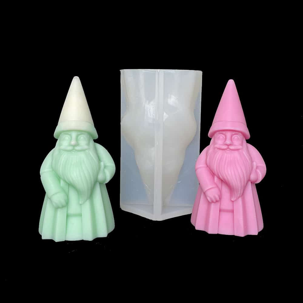 Santa Claus Candle Silicone Mold DIY Christmas Handmade Aromatherapy Expanded Fragrance Stone Candle Hand Gift Mold 8671 - Silicone Mold - 7