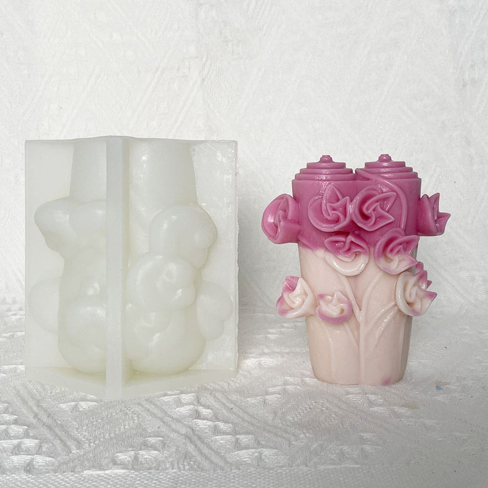 Windmill column aromatherapy candle silicone mold for wedding and Valentine's Day gift, gypsum expanding stone mold 8670 - candle mold - 2