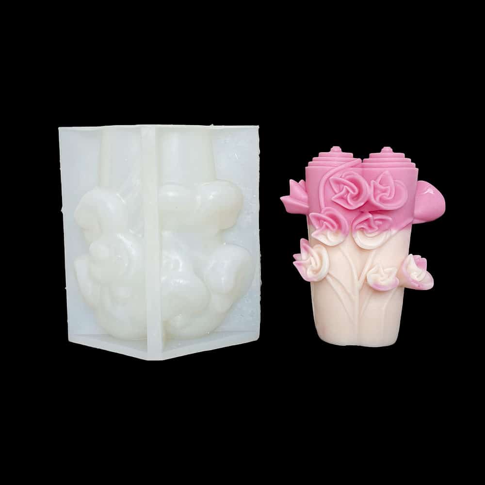 Windmill column aromatherapy candle silicone mold for wedding and Valentine's Day gift, gypsum expanding stone mold 8670 - candle mold - 4