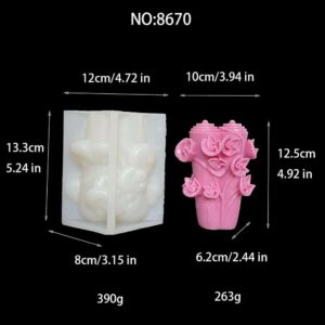 Windmill Column Aromatherapy Candle Silicone Mold For Wedding And Valentine's Day Gift, Gypsum Expanding Stone Mold 8670