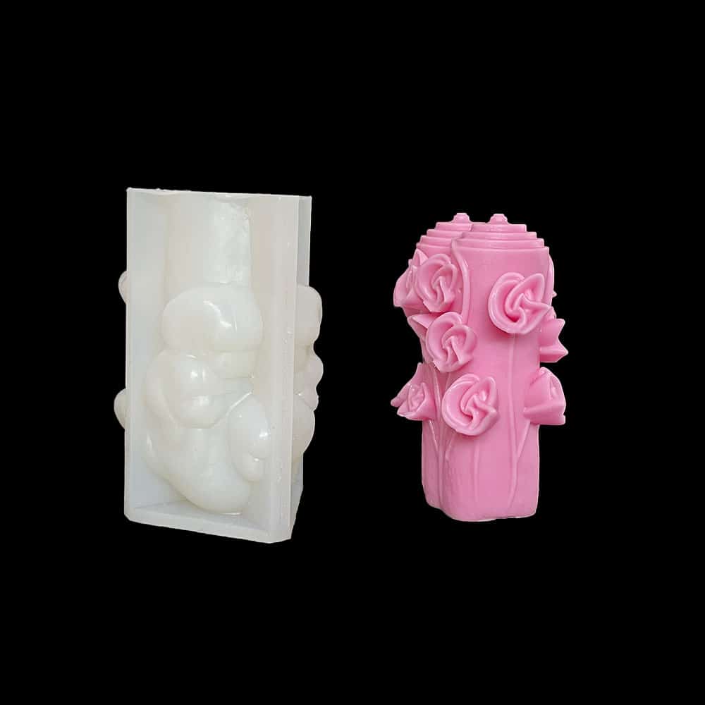 Windmill column aromatherapy candle silicone mold for wedding and Valentine's Day gift, gypsum expanding stone mold 8670 - candle mold - 5