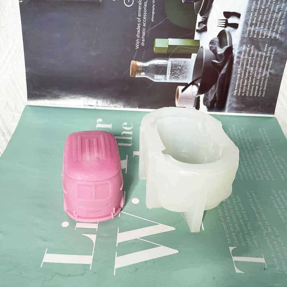 Mini Bus Silicone Mold: Create Adorable Miniature Bus Candies and DIY Crafts 8689 - candle mold - 6