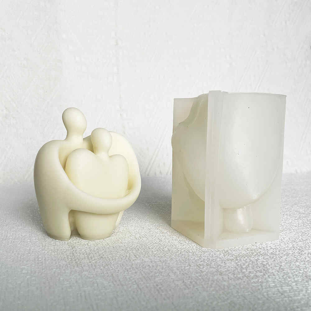 Abstract Love: Silicone Couple Figurine Mold 8704 - candle mold - 2
