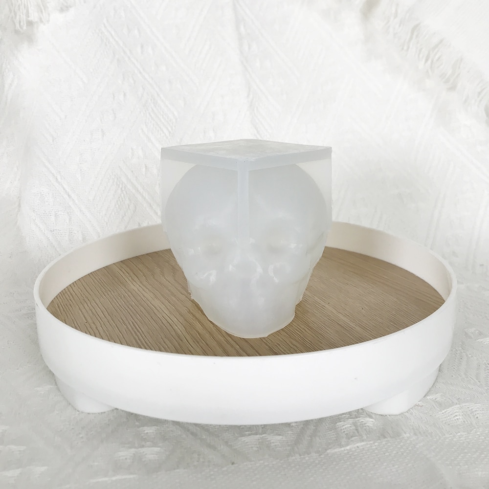 3D Pumpkin Skull Aromatherapy Candle Silicone Mold Halloween Dropper Decoration Gypsum Mold 8590 -  - 4