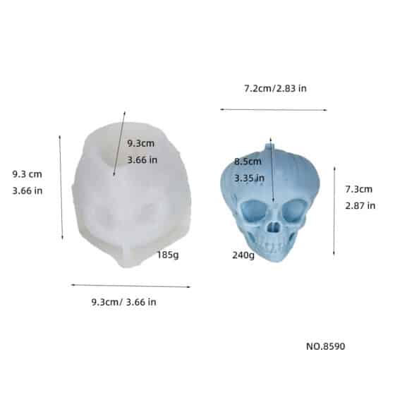 3D Pumpkin Skull Aromatherapy Candle Silicone Mold Halloween Dropper Decoration Gypsum Mold 8590