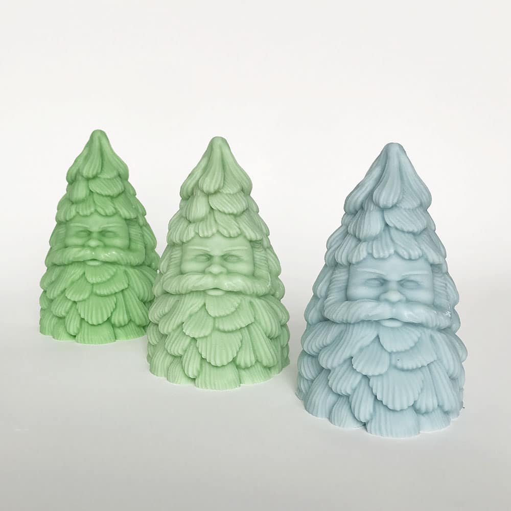 3D Santa Claus Christmas Tree Silicone Mold Christmas Aromatherapy Candle Home Decoration Gypsum Mold 8613S -  - 5