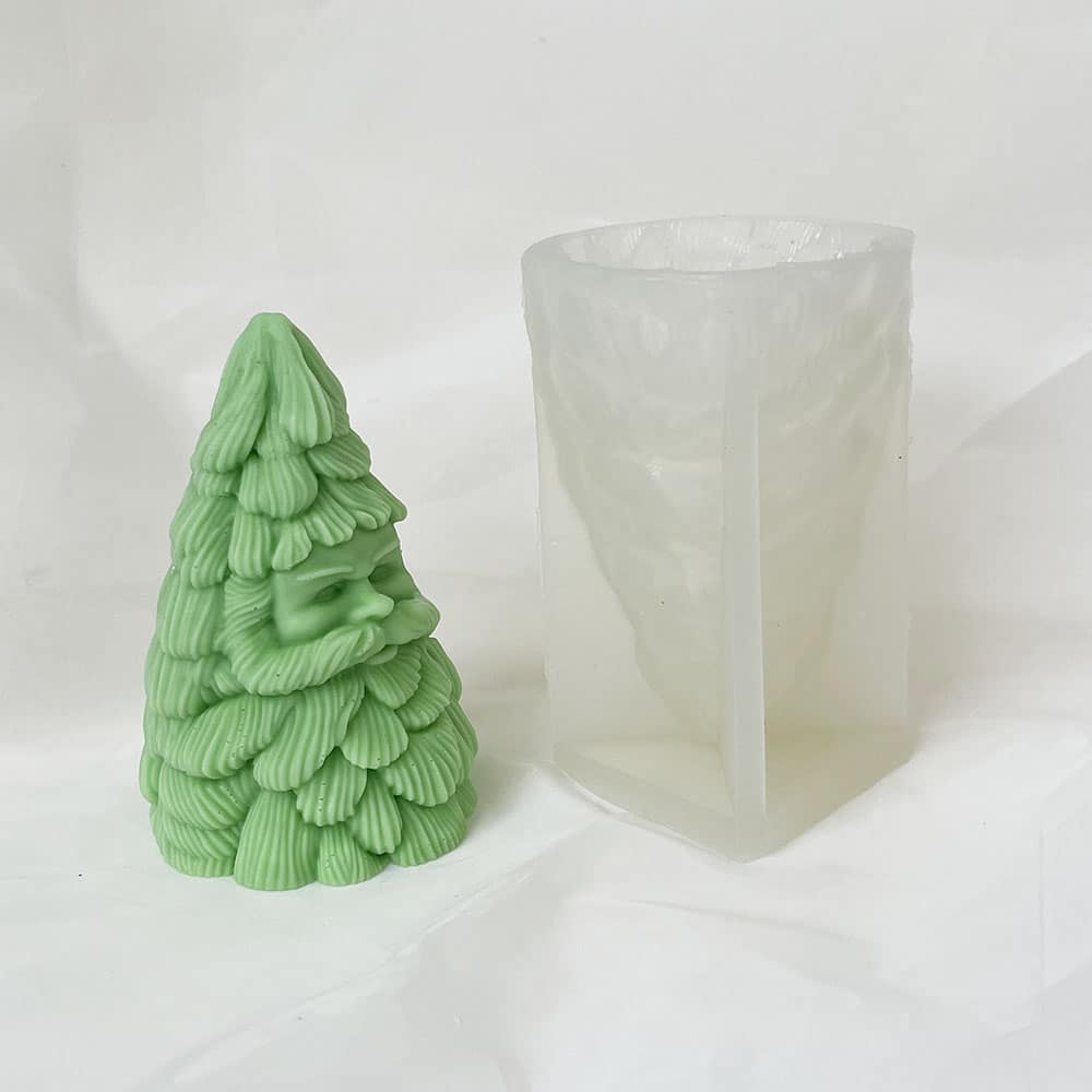 3D Santa Claus Christmas Tree Silicone Mold Christmas Aromatherapy Candle Home Decoration Gypsum Mold 8613L -  - 5