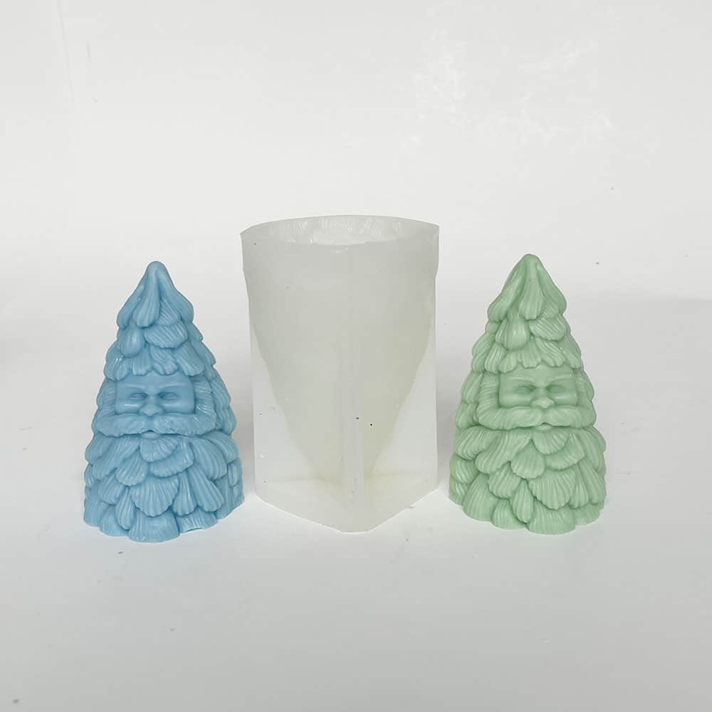 3D Santa Claus Christmas Tree Silicone Mold Christmas Aromatherapy Candle Home Decoration Gypsum Mold 8613S -  - 7