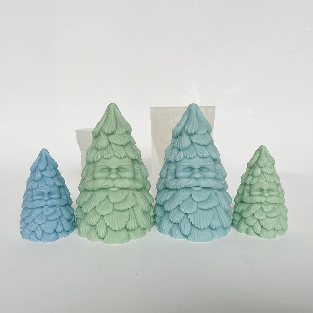 3D Santa Claus Christmas Tree Silicone Mold Christmas Aromatherapy Candle Home Decoration Gypsum Mold 8613L -  - 10