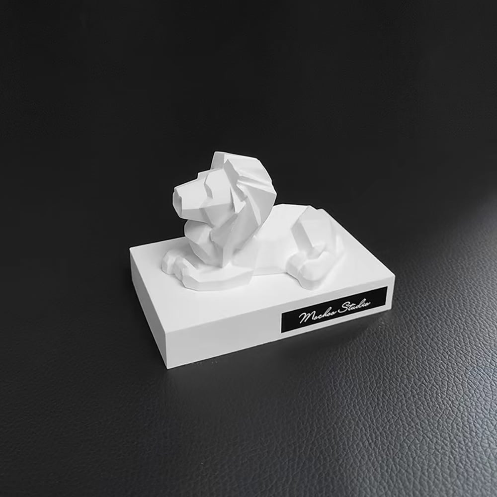 3D Solid Geometry Little Lion Silicone Mold Aromatherapy Gypsum Expanded Fragrance Stone Candle Cement Resin Mold 8020 -  - 4