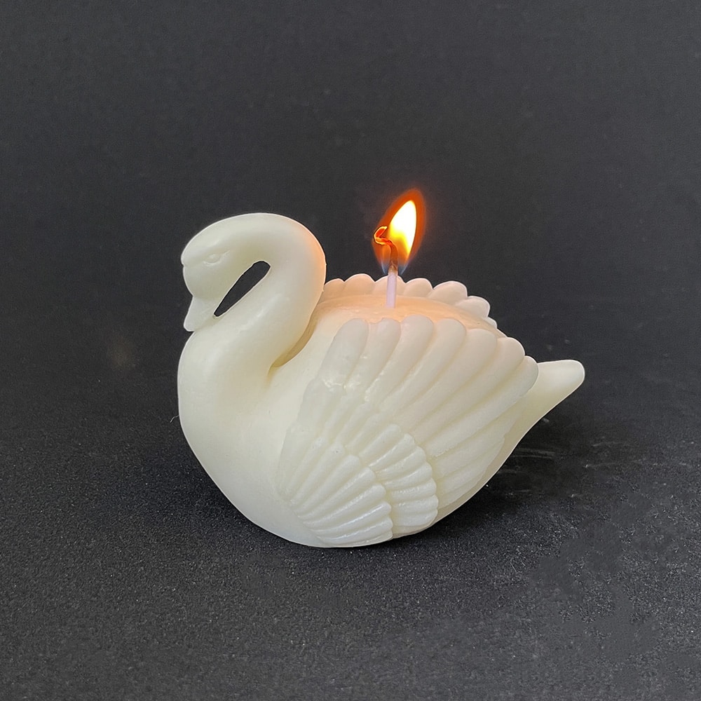 3D Swan Silicone Mold - Swan-shaped Cake Mold for Gypsum and Aromatherapy Candles 8334 -  - 2