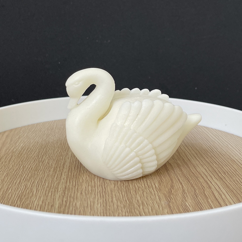 3D Swan Silicone Mold - Swan-shaped Cake Mold for Gypsum and Aromatherapy Candles 8334 -  - 3
