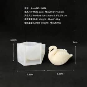 3d Swan Silicone Mold - Swan-shaped Cake Mold For Gypsum And Aromatherapy Candles 8334