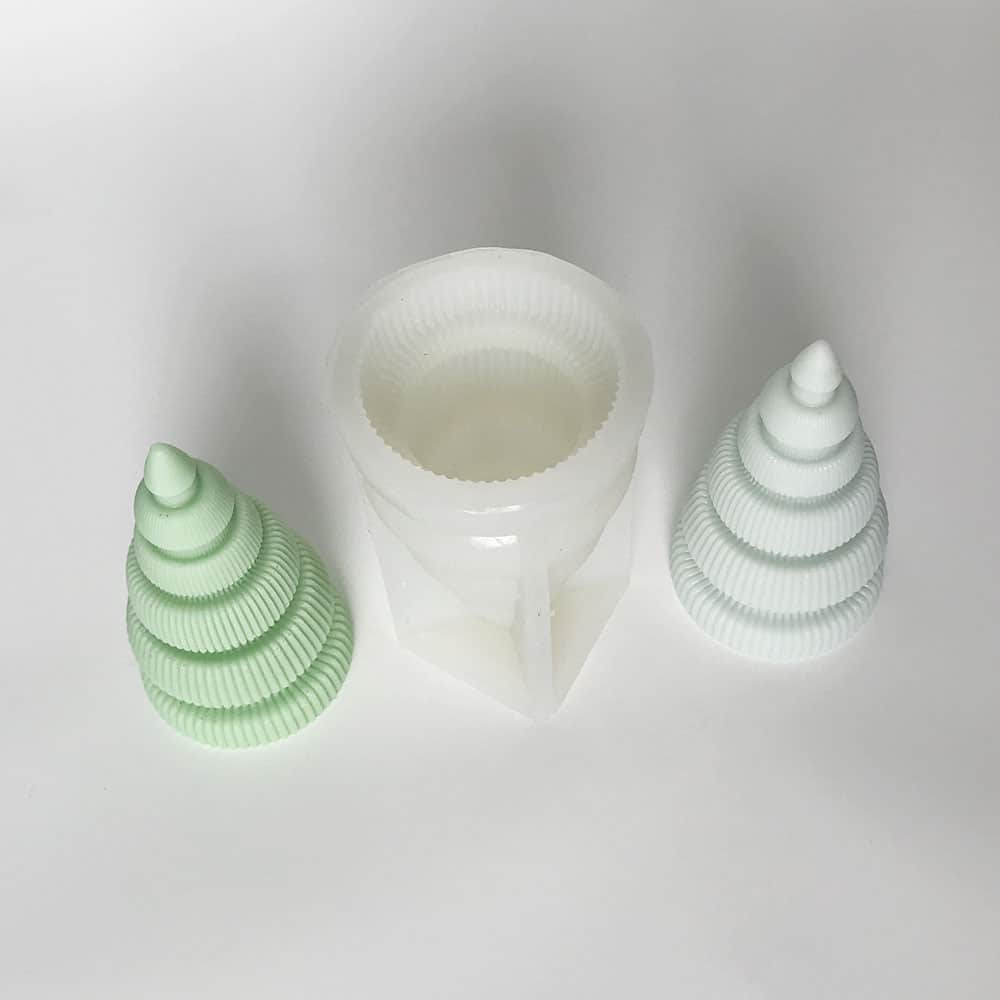 Christmas Tree Aromatherapy Candle Grinding Tool Resin Gypsum Pendant Silicone Mold 8615L -  - 3