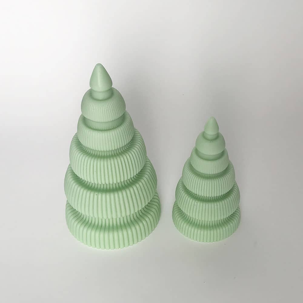 Christmas Tree Aromatherapy Candle Grinding Tool Resin Gypsum Pendant Silicone Mold 8615L -  - 4