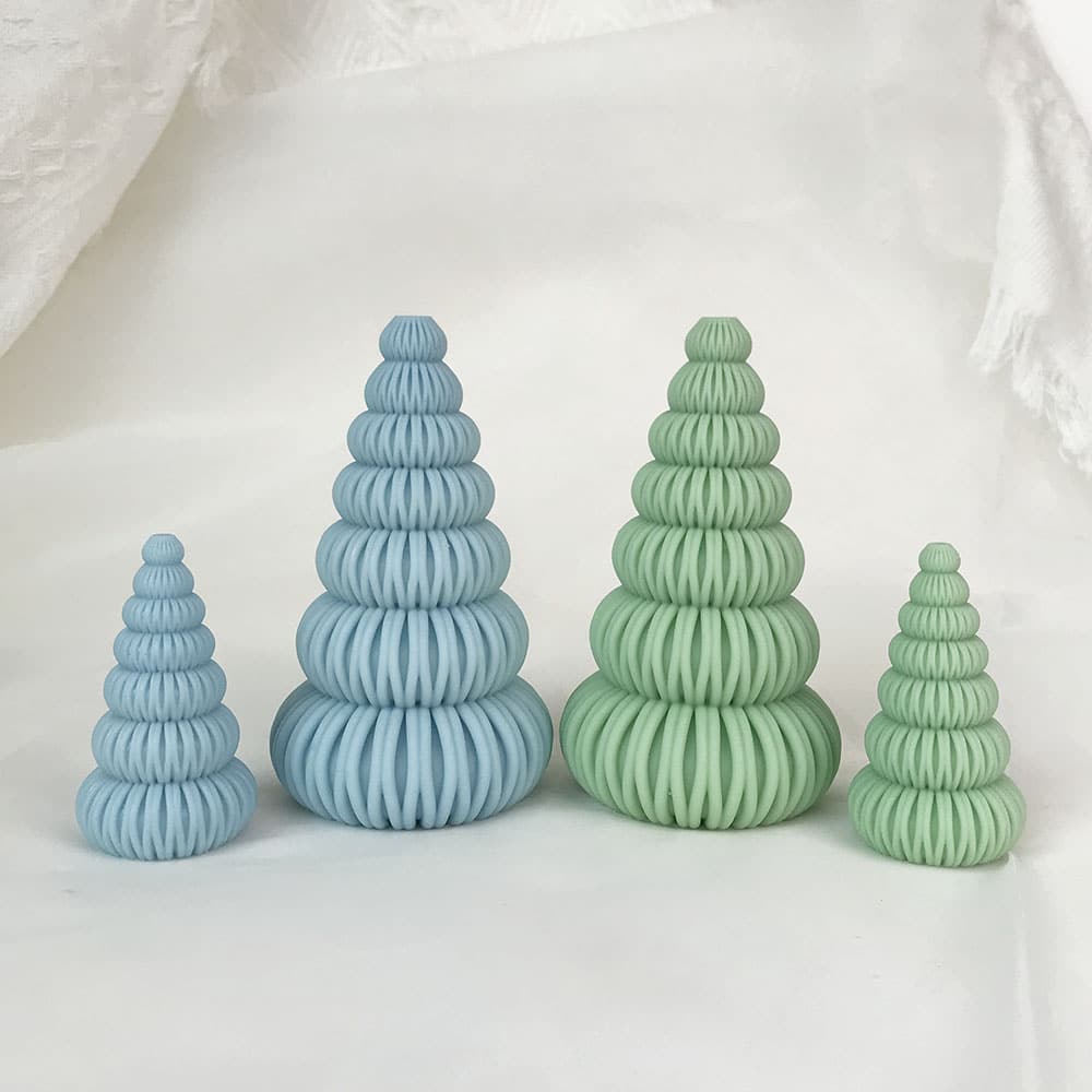 Christmas Tree Aromatherapy Candle Silicone Mold Expanded Fragrance Stone Christmas Decoration Ornament Mold 8605S -  - 7