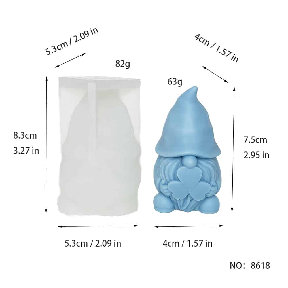 Faceless Doll Dwarf Silicone Mold Aromatherapy Candle Gypsum Decoration Dropping Glue Mold 8612 -  - 11