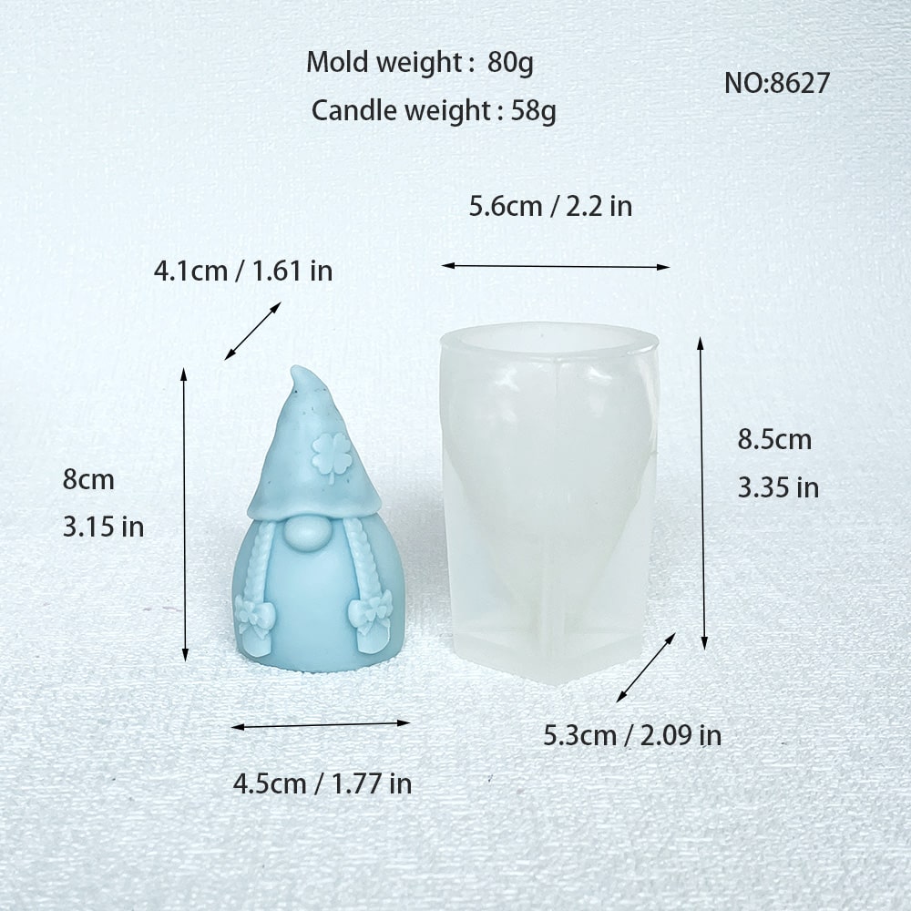 Faceless Doll Dwarf Silicone Mold Aromatherapy Candle Gypsum Decoration Dropping Glue Mold 8612 -  - 15