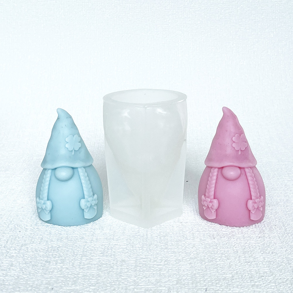 Faceless Doll Dwarf Silicone Mold Aromatherapy Candle Gypsum Decoration Dropping Glue Mold 8627 -  - 2