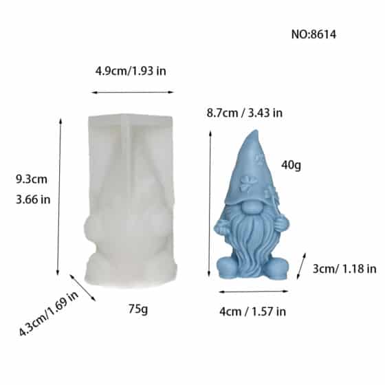 Faceless Doll Dwarf Silicone Mold Aromatherapy Candle Gypsum Decoration Dropping Glue Mold 8614