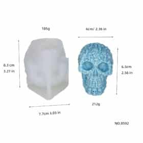 Full of small skeletons candles silicone molds DIY resin drop glue decorations Halloween molds 8592