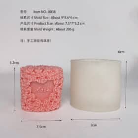 Love Rose Silicone Candle Mold Valentine's Day Aromatherapy Gypsum Mold 8038