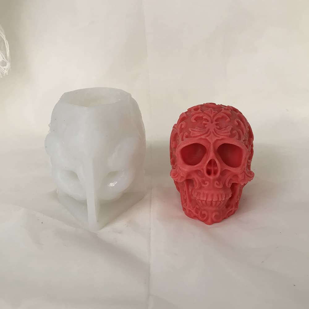 New Halloween Skull Silicone Mold - Creative Aroma Candle, Drippy Resin Mold 8594 -  - 2