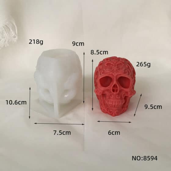 New Halloween Skull Silicone Mold – Creative Aroma Candle, Drippy Resin Mold 8594