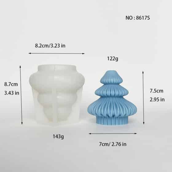 Origami Christmas Tree Aromatherapy Candle Grinding Tool Resin Gypsum Pendant Silicone Mold 8617S