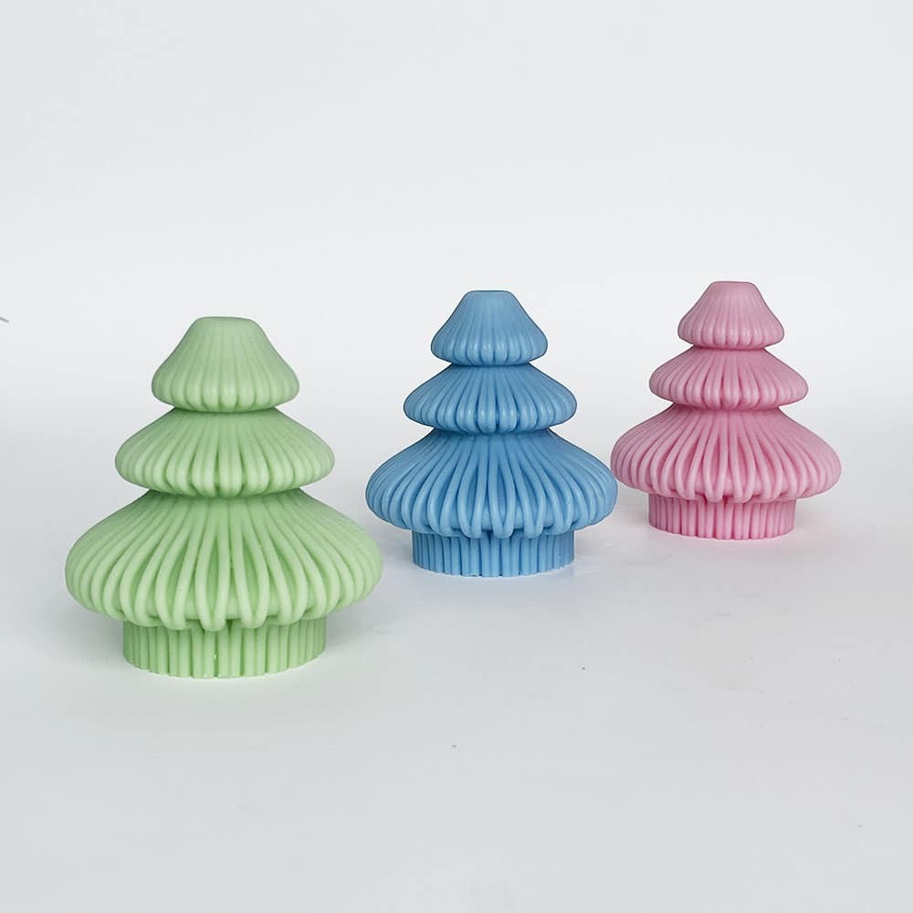 Origami Christmas Tree Aromatherapy Candle Grinding Tool Resin Gypsum Pendant Silicone Mold 8617S -  - 9