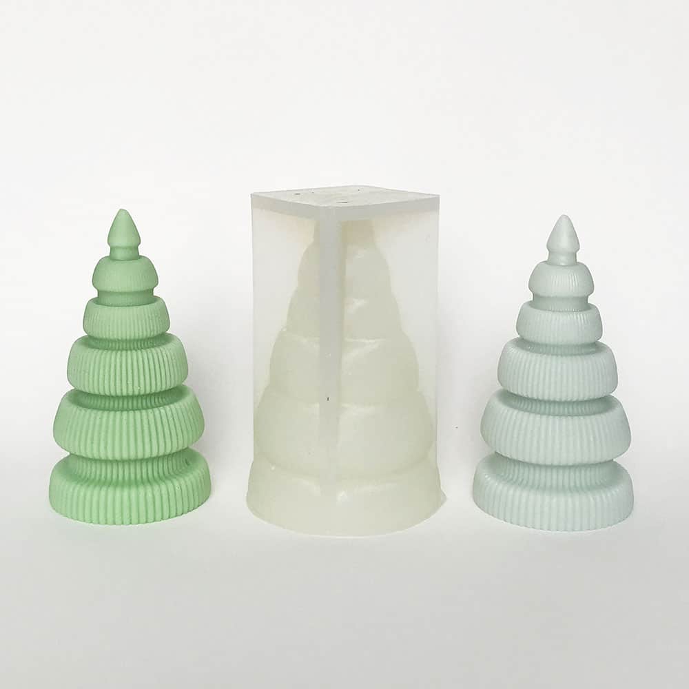 Origami Christmas Tree Aromatherapy Candle Mold Resin Gypsum Decoration Silicone Mold 8615S -  - 2