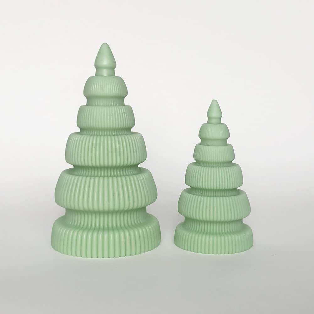 Origami Christmas Tree Aromatherapy Candle Mold Resin Gypsum Decoration Silicone Mold 8615S -  - 4