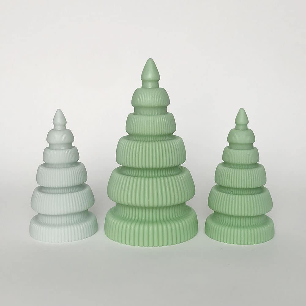 Origami Christmas Tree Aromatherapy Candle Mold Resin Gypsum Decoration Silicone Mold 8615S -  - 6