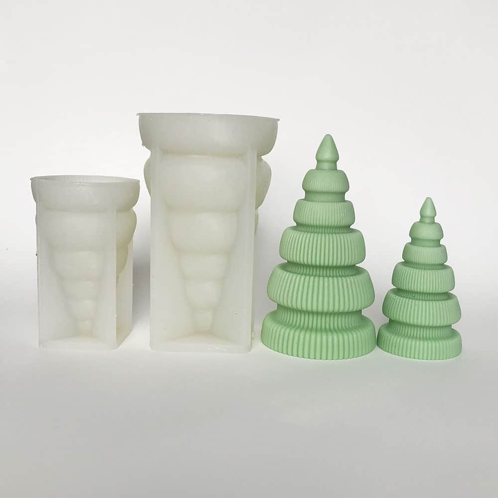 Origami Christmas Tree Aromatherapy Candle Mold Resin Gypsum Decoration Silicone Mold 8615S -  - 7