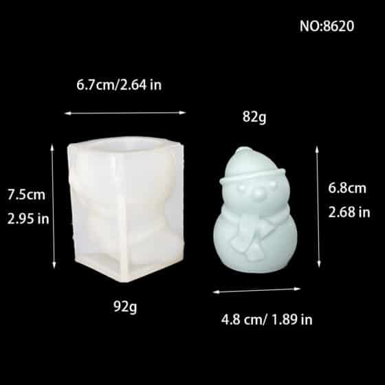 Star Christmas Tree Hat Snowman Candle Silicone Mold Christmas Aromatherapy Plaster Expanded Fragrance Stone Decoration Mold 8620