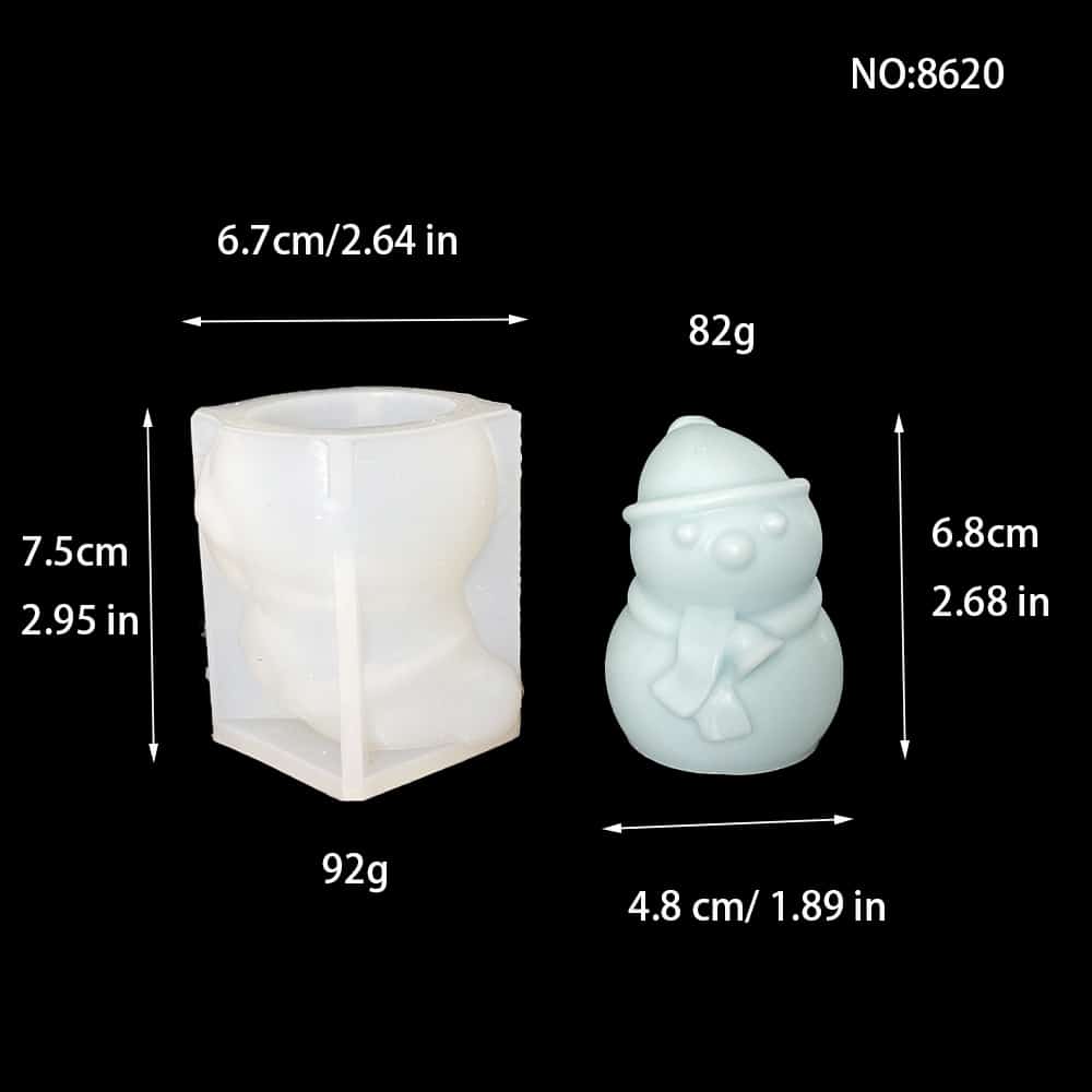 Star Christmas Tree Hat Snowman Candle Silicone Mold Christmas Aromatherapy Plaster Expanded Fragrance Stone Decoration Mold 8626 -  - 4