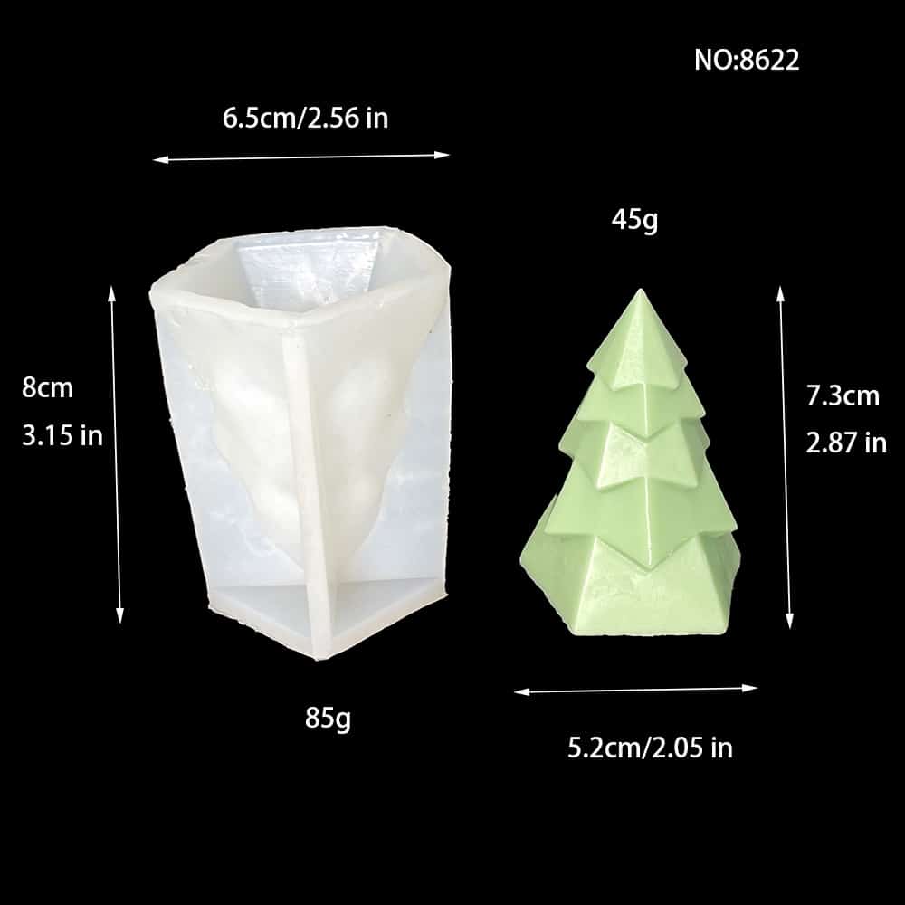 Star Christmas Tree Hat Snowman Candle Silicone Mold Christmas Aromatherapy Plaster Expanded Fragrance Stone Decoration Mold 8623 -  - 2