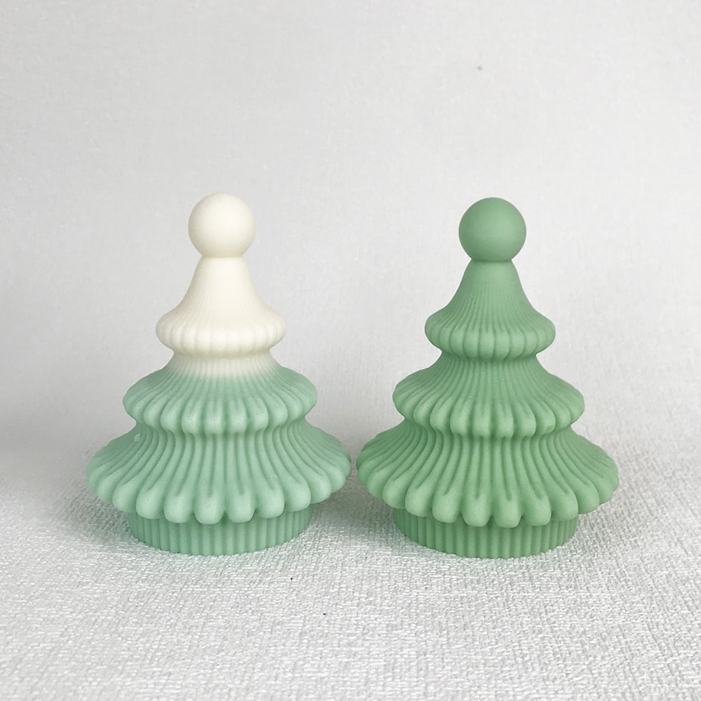 Three-Tier Origami Christmas Tree Aroma Candle Silicone Mold - Creative DIY Crafting Ideal Choice 8603L -  - 3