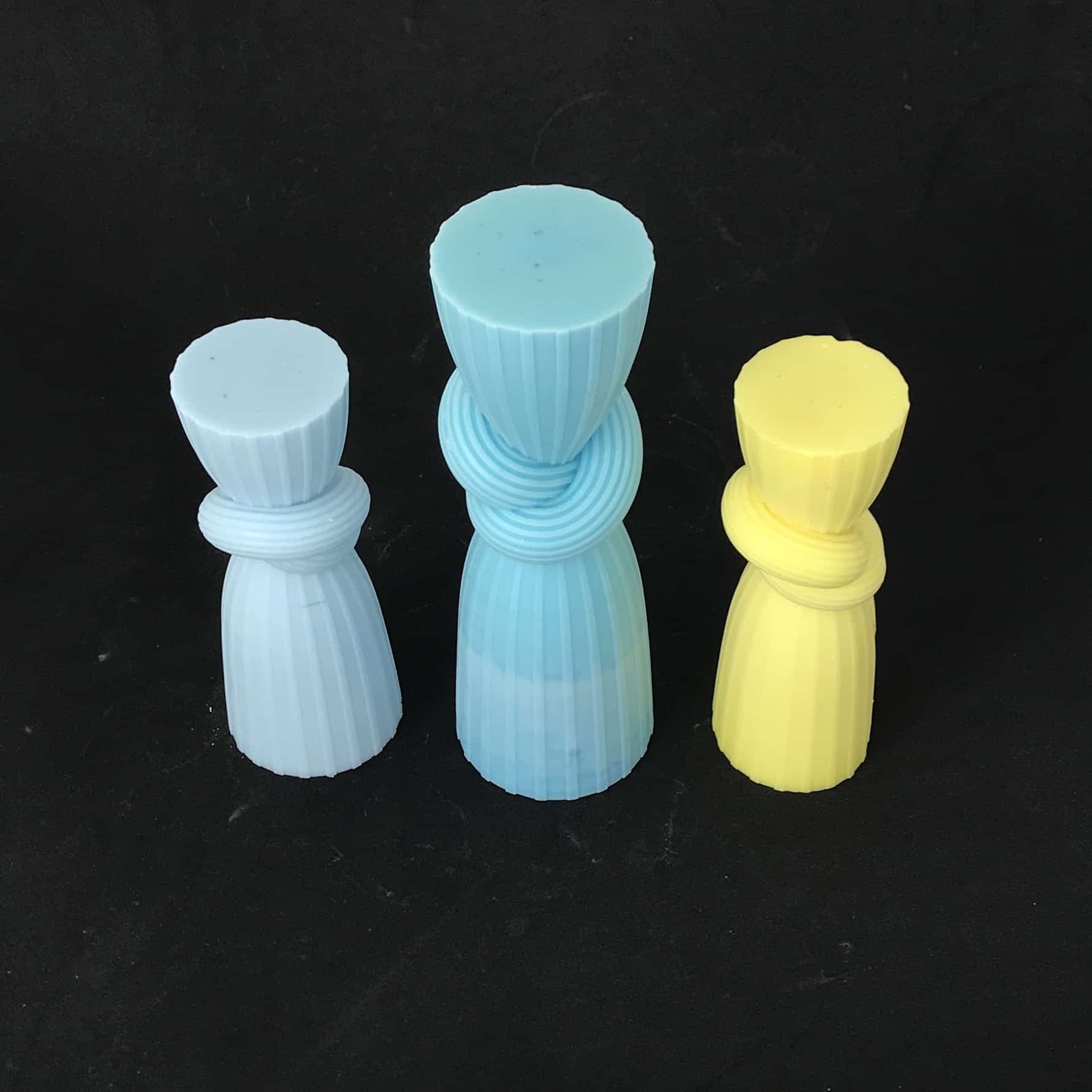 Vertical Stripe Rope Knot Column Silicone Mold Aromatherapy Candle Tabletop Gypsum Ornament Drawing Image Rope Knot Formal Dress Column Mold 8532s