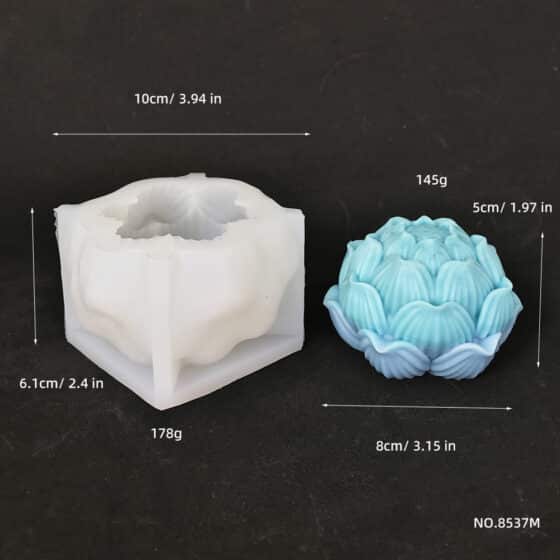 3d Lotus Candle Silicone Mold Initially Opened Lotus Gypsum Handmade Soap Aromatherapy Candle With Hand Gift Expanded Fragrance Stone Mold 8537m