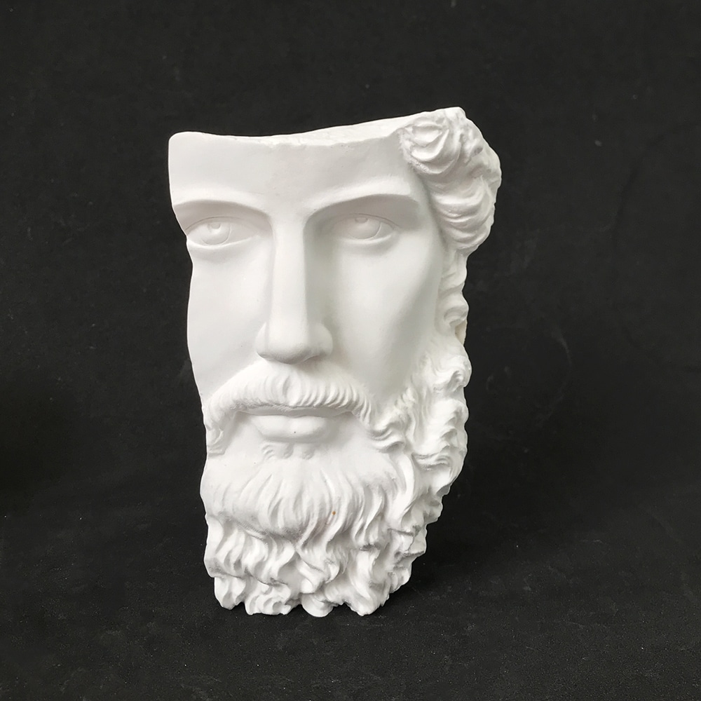 Artistic Bearded Male Avatar, Candle Silicone Mold, Half Face Bearded Male Statue, Abstract Resin Ornament, Gypsum Mold 8535