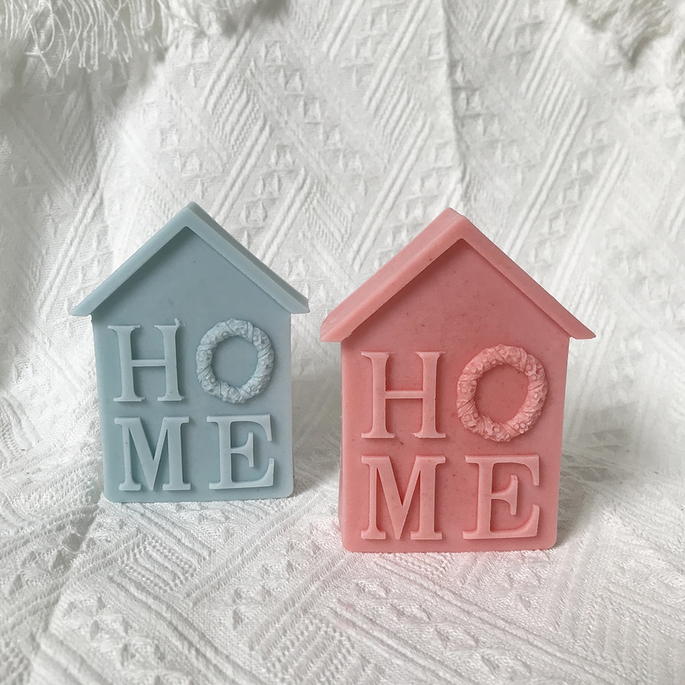 Home House Silicone Mold Handmade Soap Aromatherapy Candle Gypsum Home Decoration Mold 8533