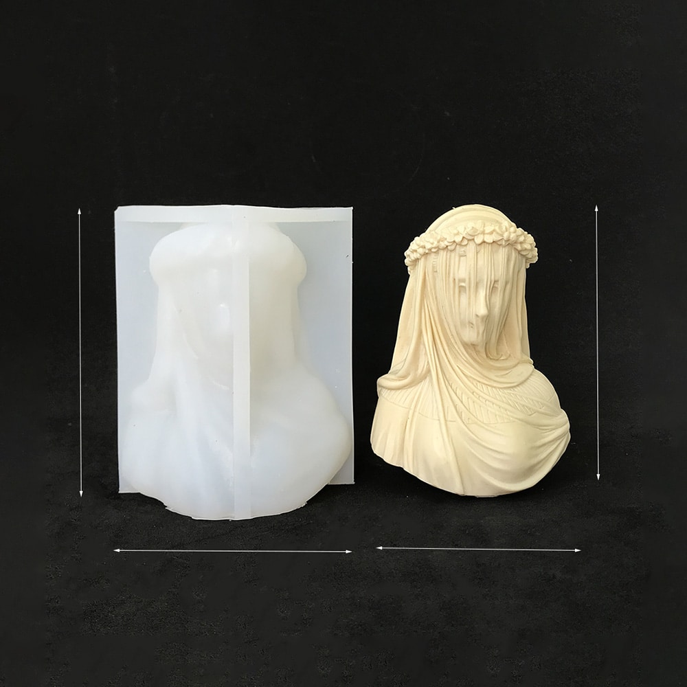 Body Series Veil Female Candle Mold Diy Aromatherapy Gypsum Handmade Resin Silicone Mold 8557m