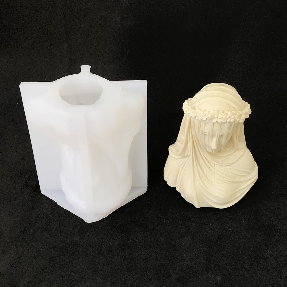 Body Series Veil Female Candle Mold Diy Aromatherapy Gypsum Handmade Resin Silicone Mold 8557m