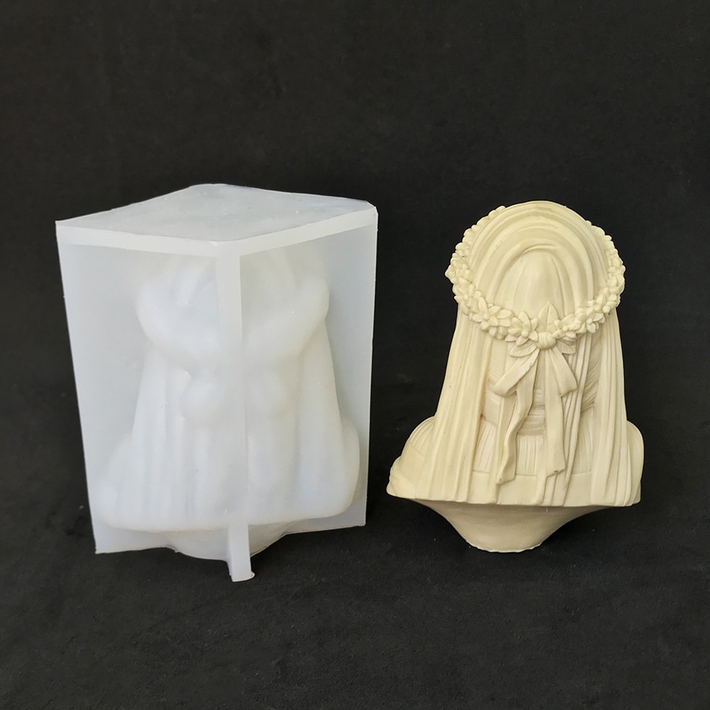 Body Series Veil Female Candle Mold Diy Aromatherapy Gypsum Handmade Resin Silicone Mold 8557m