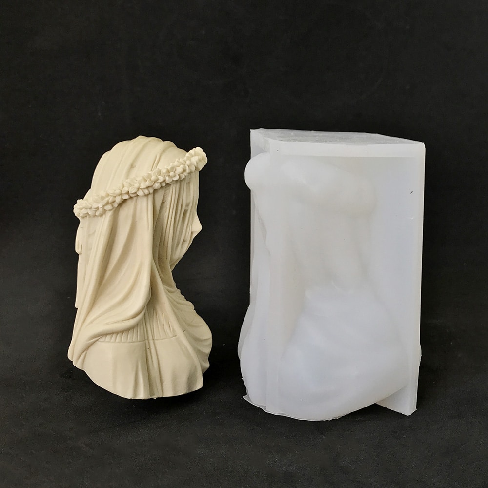 Body Series Veil Female Candle Mold Diy Aromatherapy Gypsum Handmade Resin Silicone Mold 8557m