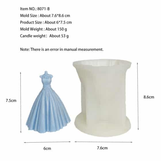 candle making mold 8071-B