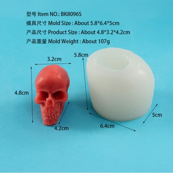 candle making mold DIY candle mold Skull silicone mould Halloween molds 8096S